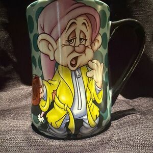 Discontinued Authentic Disney Sleepy Dopey In The Morning Ceramic Mug